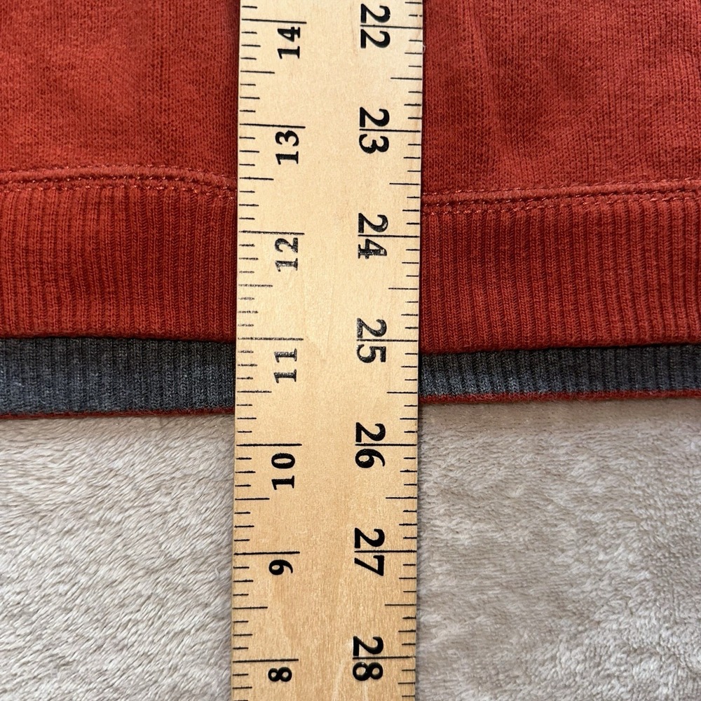 TOMMY BAHAMA Flipshore Reversible Half Zip Pullover Sweater Orange Gray Mens XL - Picture 7 of 10